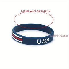 10 Pcs Rubber Wrist Band Football Sports Printed Silicone Bracelet