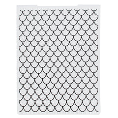 Mermaid Scale Embossing Template Stencil for Card Scrapbook Album