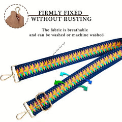 Colorful Geometric Pattern Bag Strap DIY Travel Accessories Replacement