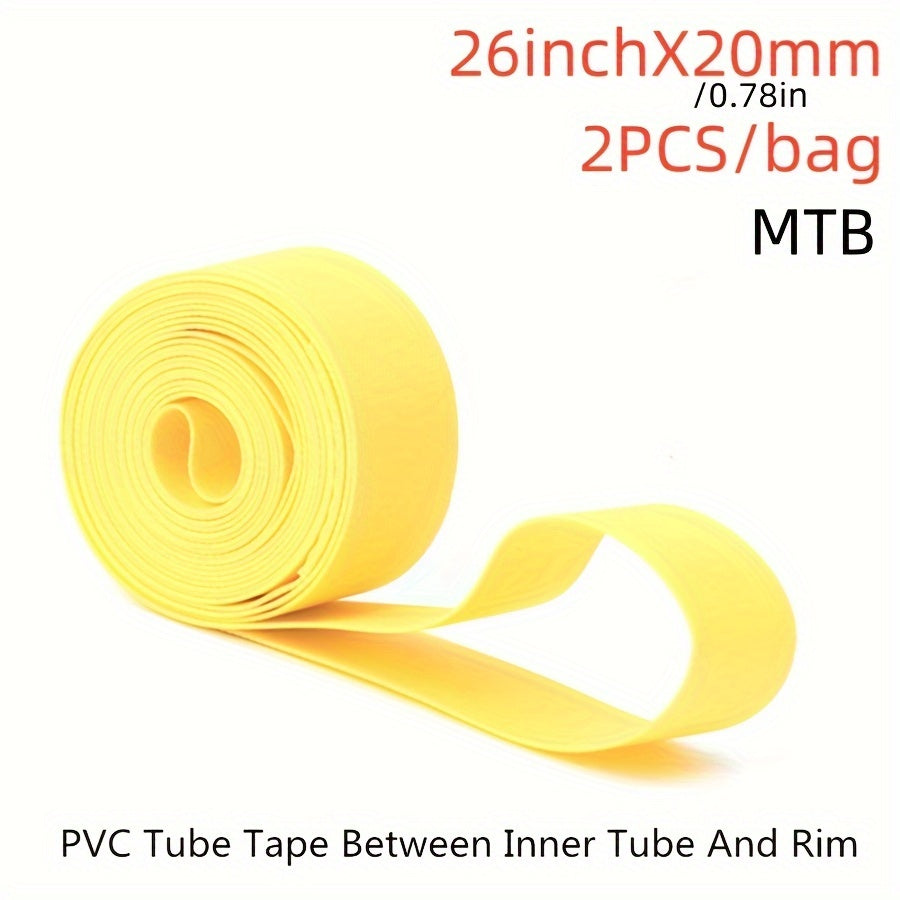 2pcs Bicycle Inner Tire Pads PVC Liner Anti Piercing Mountain Road Wheel Tubes