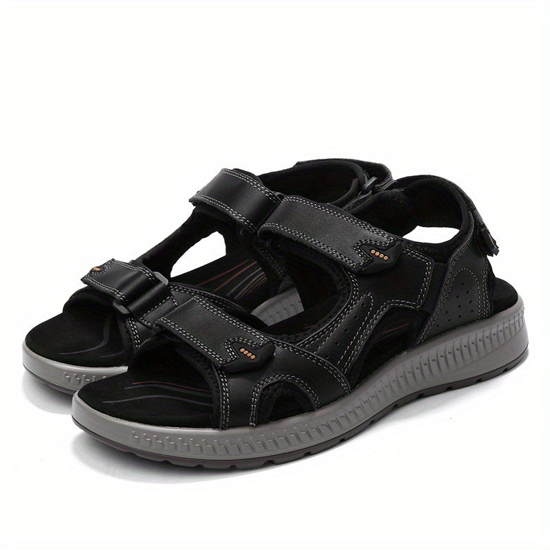 Men's Open Toe Sandals Hook And Loop Non Slip Beach Shoes