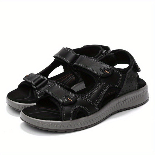 Men's Open Toe Sandals Hook And Loop Non Slip Beach Shoes