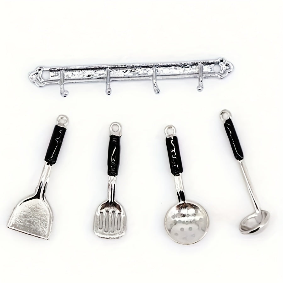 5pcs Dollhouse Kitchen Utensil Set 1 12 Scale Realistic Wall Decor Accessories