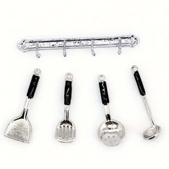 5pcs Dollhouse Kitchen Utensil Set 1 12 Scale Realistic Wall Decor Accessories