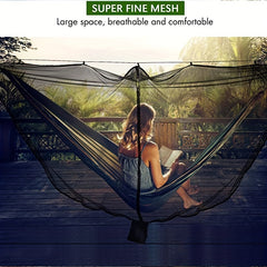 Portable Hammock Bug Net with Zipper for Camping Travel