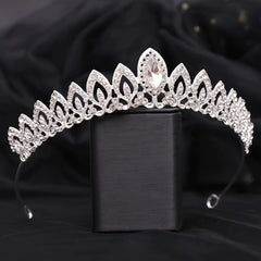 Crystal Crown Rhinestones Tiara Headband Bridal Wedding Veil