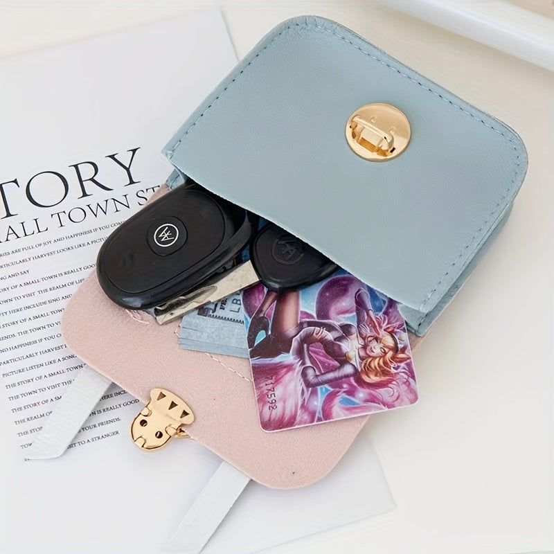 Kids Coin Purse Mini Wallet Cover Lock Small Bag Key Chain Pendant