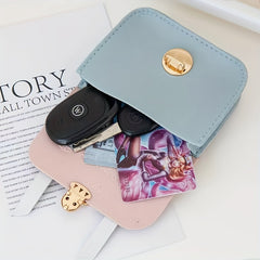 Kids Coin Purse Mini Wallet Cover Lock Small Bag Key Chain Pendant
