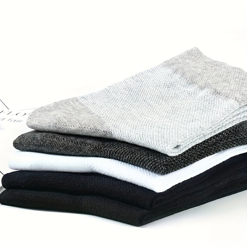 Solid Summer Thin Quarter Socks Breathable Sweat-absorbing Sports Socks