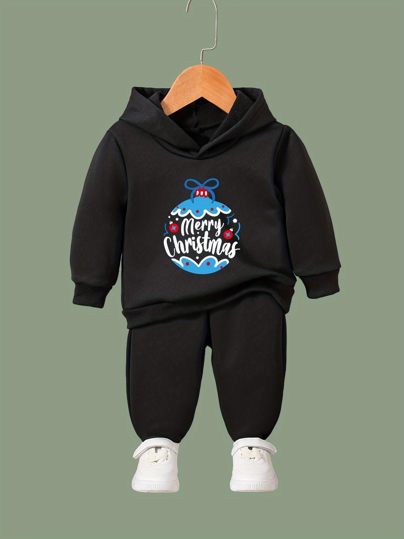 OERYUI Christmas Outfits 2pcs Girls Hoodies Jogger Pants Set