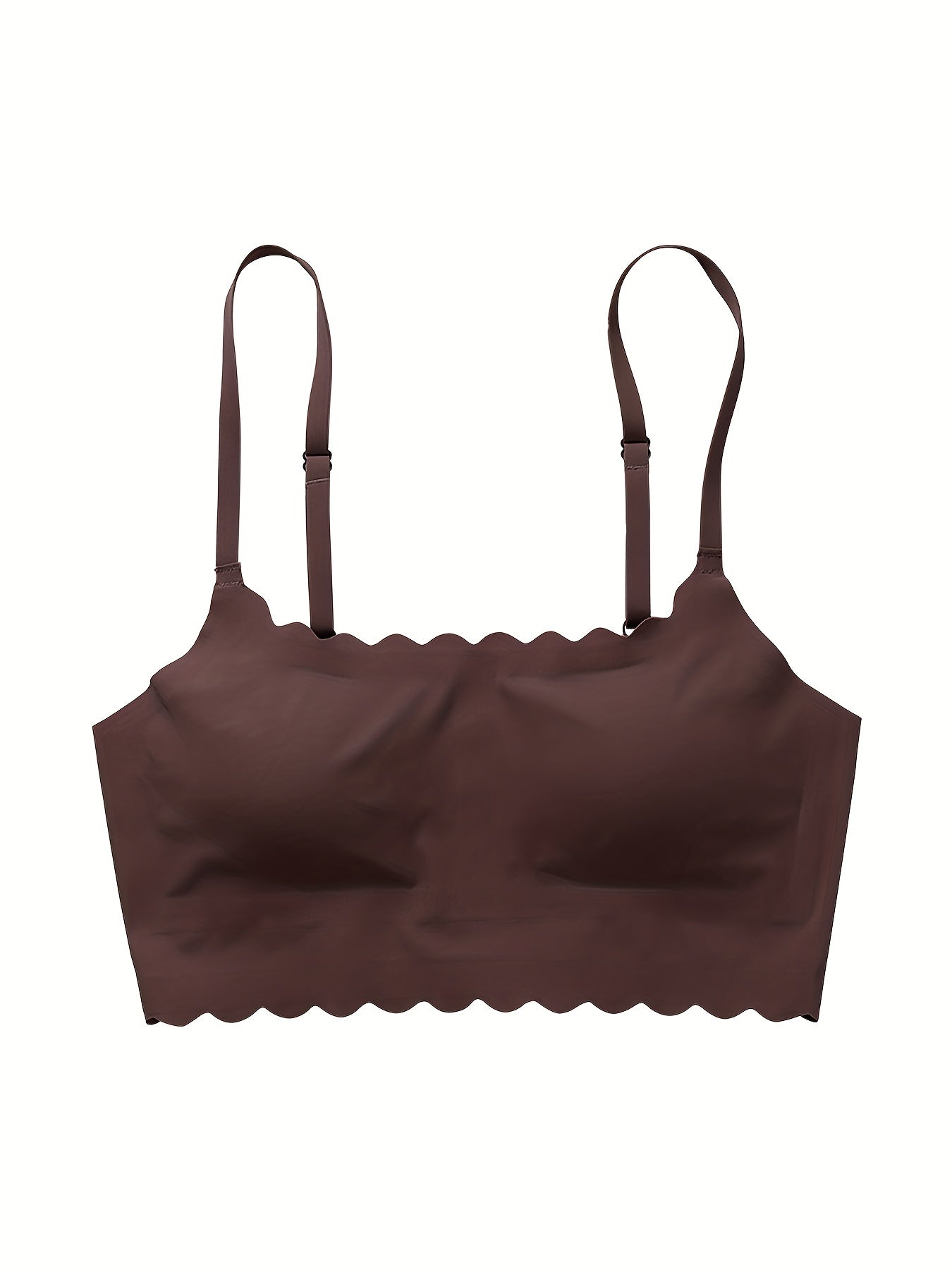 Scallop Trim Wireless Bra Stretch Intimates Lingerie