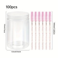 100 Crystal Eyelash Brushes for Extensions & Makeup