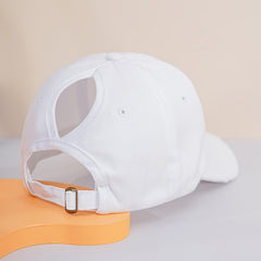MOM LIFE Embroidery Baseball Cap Ripped Washed Ponytail Hat Sun Visor