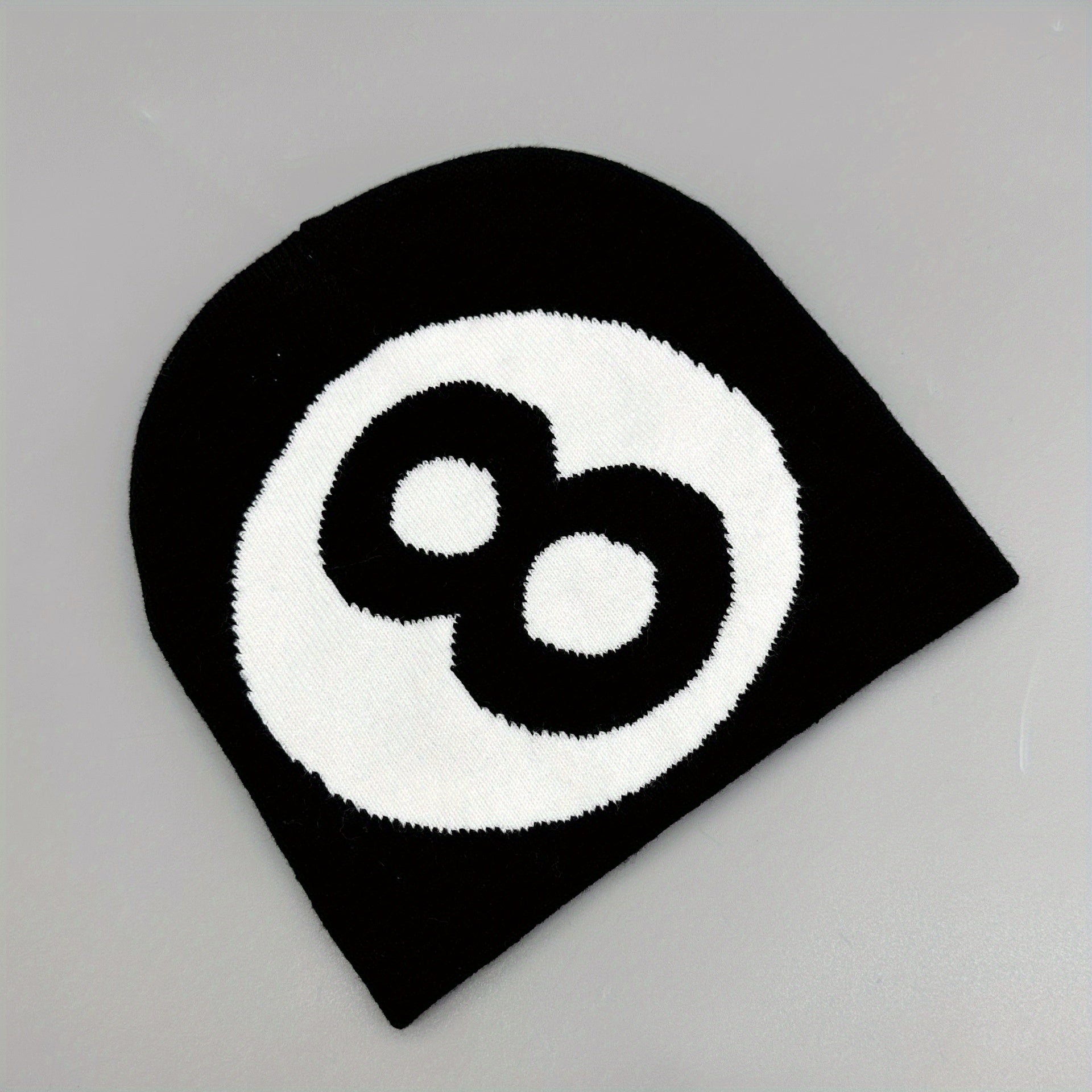 Block Number Jacquard Beanie Hip Hop Skull Cap Warm Knit Hat
