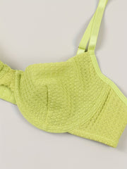 Solid Push Up Bra Comfy & Breathable Women's Lingerie