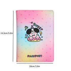 Cartoon Passport Holder With Card Slots Ticket Holder
