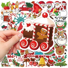 50pcs Merry Christmas Stickers - Holiday Decoration Supplies