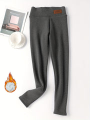 Plush Lined Thermal Pants Soft Comfy Slim Elastic Tights Women's Li