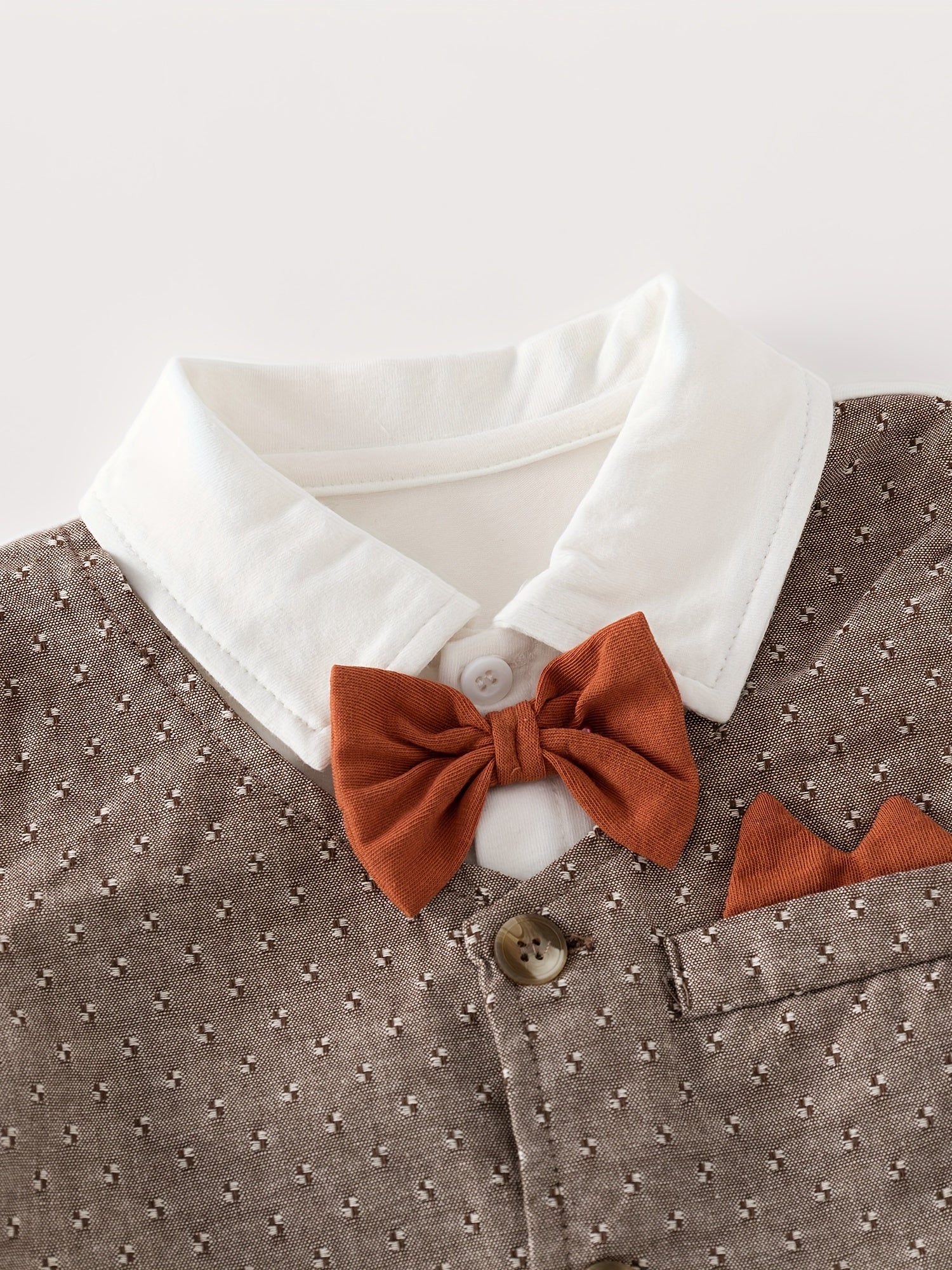 Baby Boys Gentleman Set 2pcs Bow Tie Shirt & Long Pants Outfit