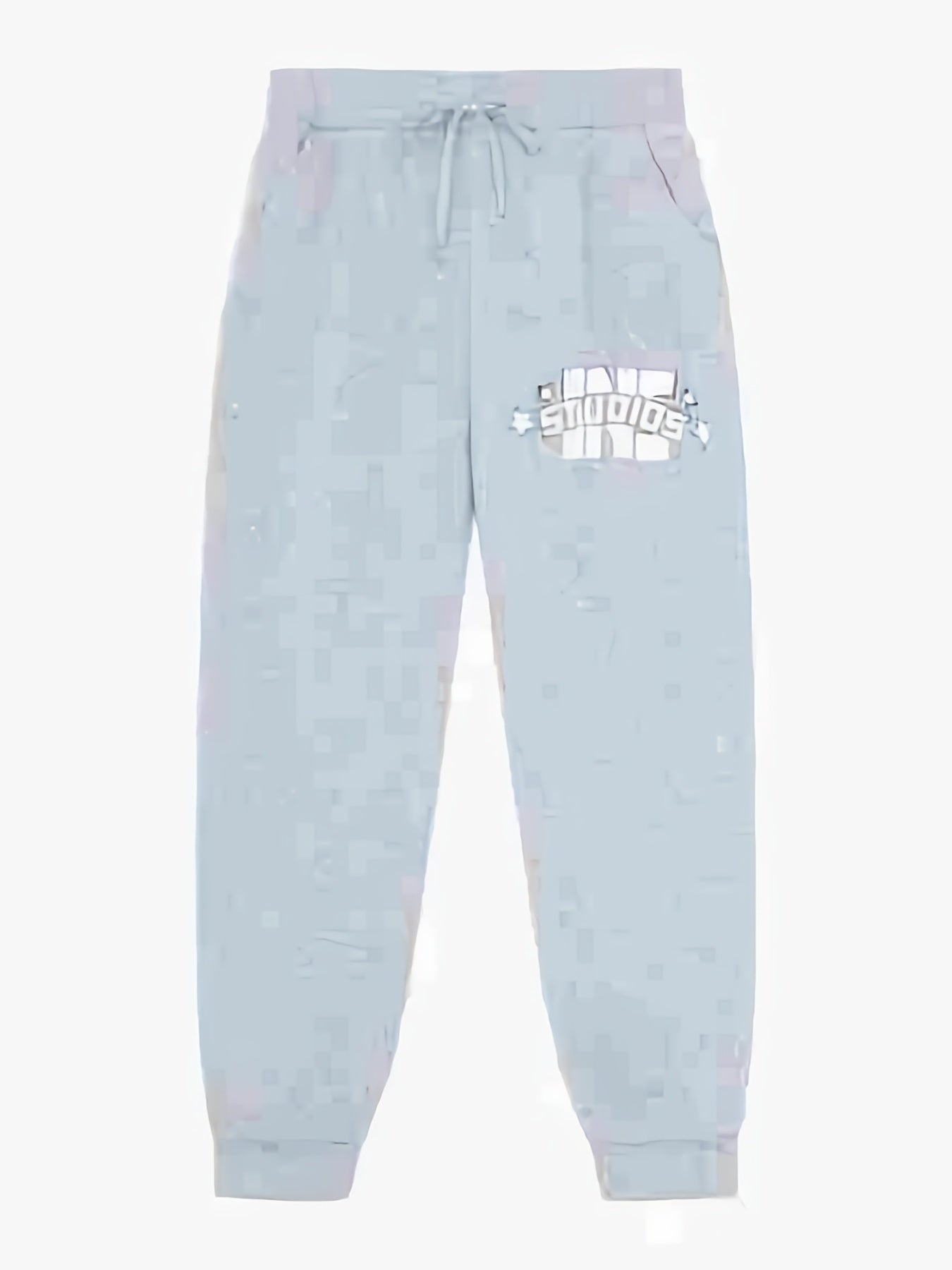 Letter Pattern Print Men's Pants Drawstring Comfy Active Stretch Trousers