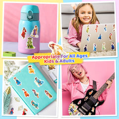 100pcs Urban Girl Dressing Stickers Four Seasons Character Graffiti DIY Stickers