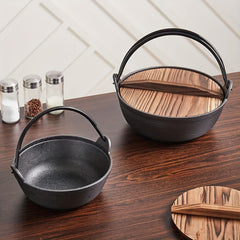 Cast Iron Casserole Dish Pot Pan for Cooking Camping Outdoor Decor