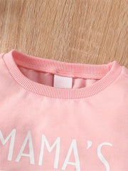 Girls Sweatshirt 'Mama's Bestie' Graphic Long Sleeve Top Pullovers