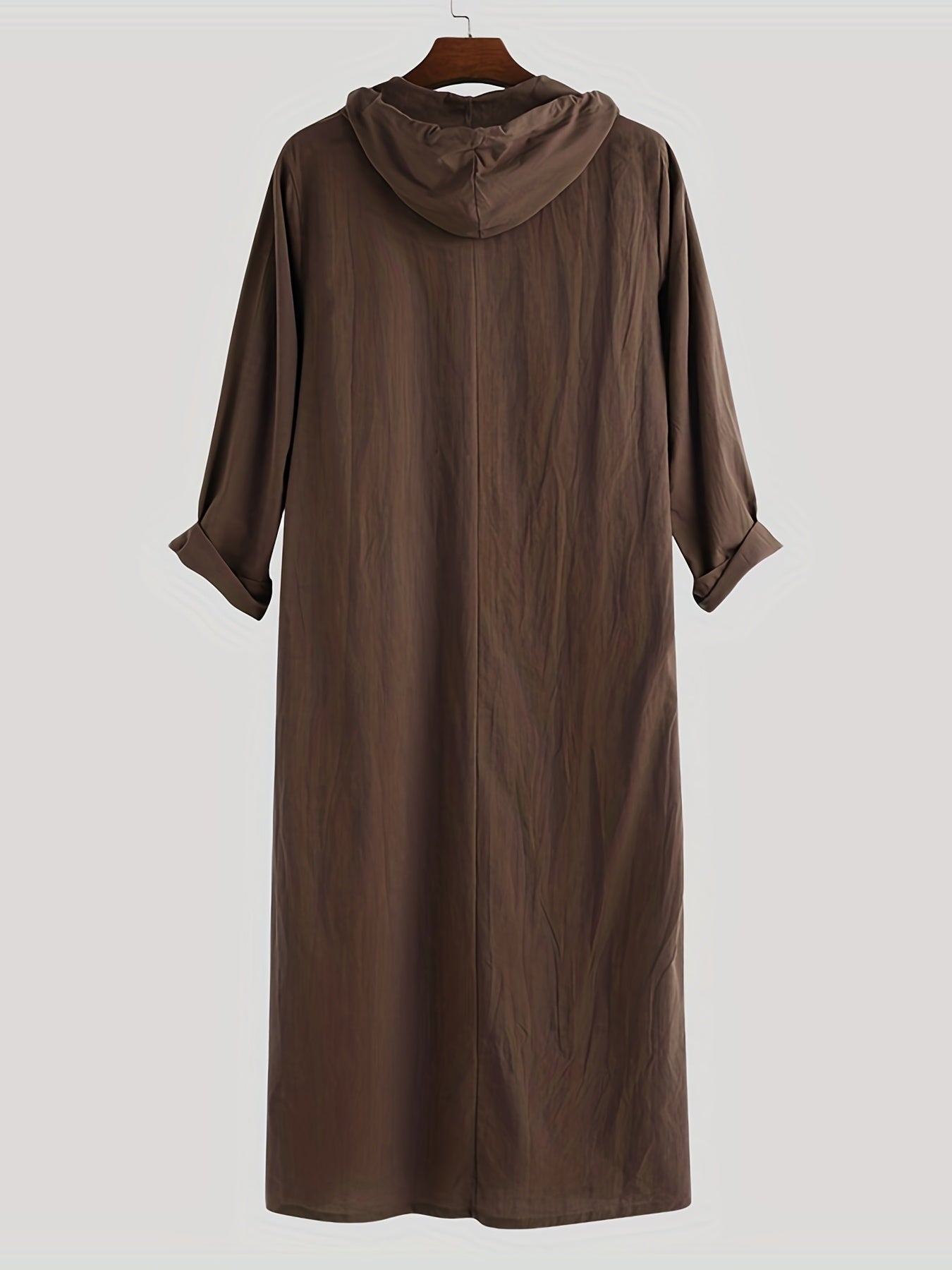 Men's Button Muslim Islamic Kaftan Arab Loose Long Sleejsons Vintage