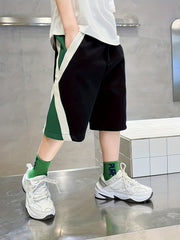 Boys Letter Print Gym Workout Shorts Quick Dry Athletic Training Running