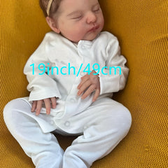19' Newborn Baby Reborn Doll with 3D Skin, Top Makeup