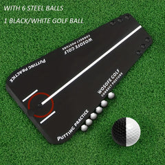 Golf Putting Alignment Mirror with Beads & Ball