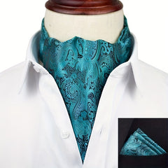 Men's Neckerchief Handkerchief Set Paisley Jacquard Necke...