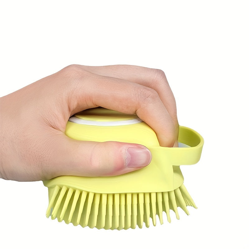 Pet Bath Brush & Shampoo Dispenser for Dogs & Cats Grooming Tool
