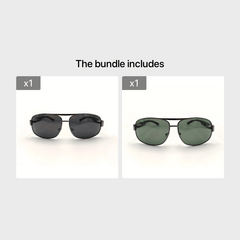 Men's Polarized Sunglasses with Metal Frame and UV400 Lenses