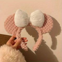 Cute Bowknot Bear Ears Headband for Baby Girl