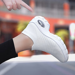 Women's Knit Sock Sneakers Slip On Platform Shoes Lightweight Sports