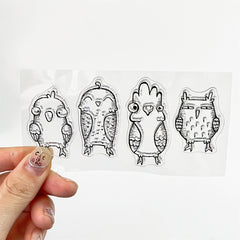 Transparent Silicone Stamp Bird Figure Stamp