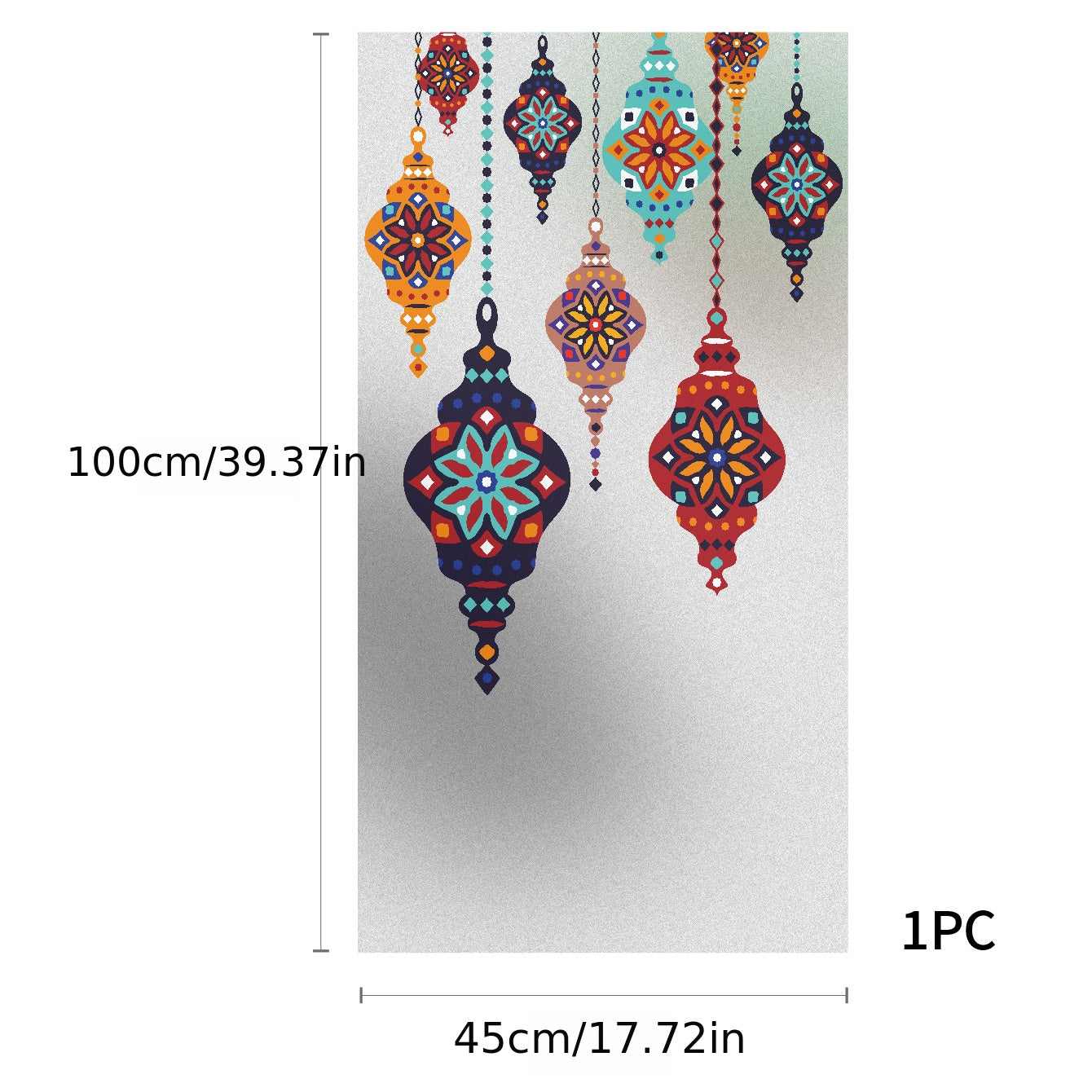Vintage Pattern Retro Hanging Lamp Wall Sticker