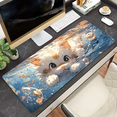 Anime Cat Mouse Pad Oversized Non-slip Table Mat