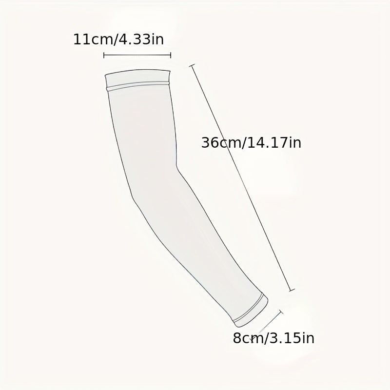 3pairs Sunscreen Ice Sleeves Solid Casual Sports UV Protection Sleeves