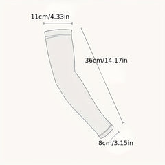 3pairs Sunscreen Ice Sleeves Solid Casual Sports UV Protection Sleeves
