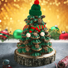 20pcs Mini Christmas Knitted Hat and Scarf Ornaments