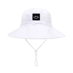 Baby Girls Wide Brim Bucket Hat with Drawstrings for Sun Protection