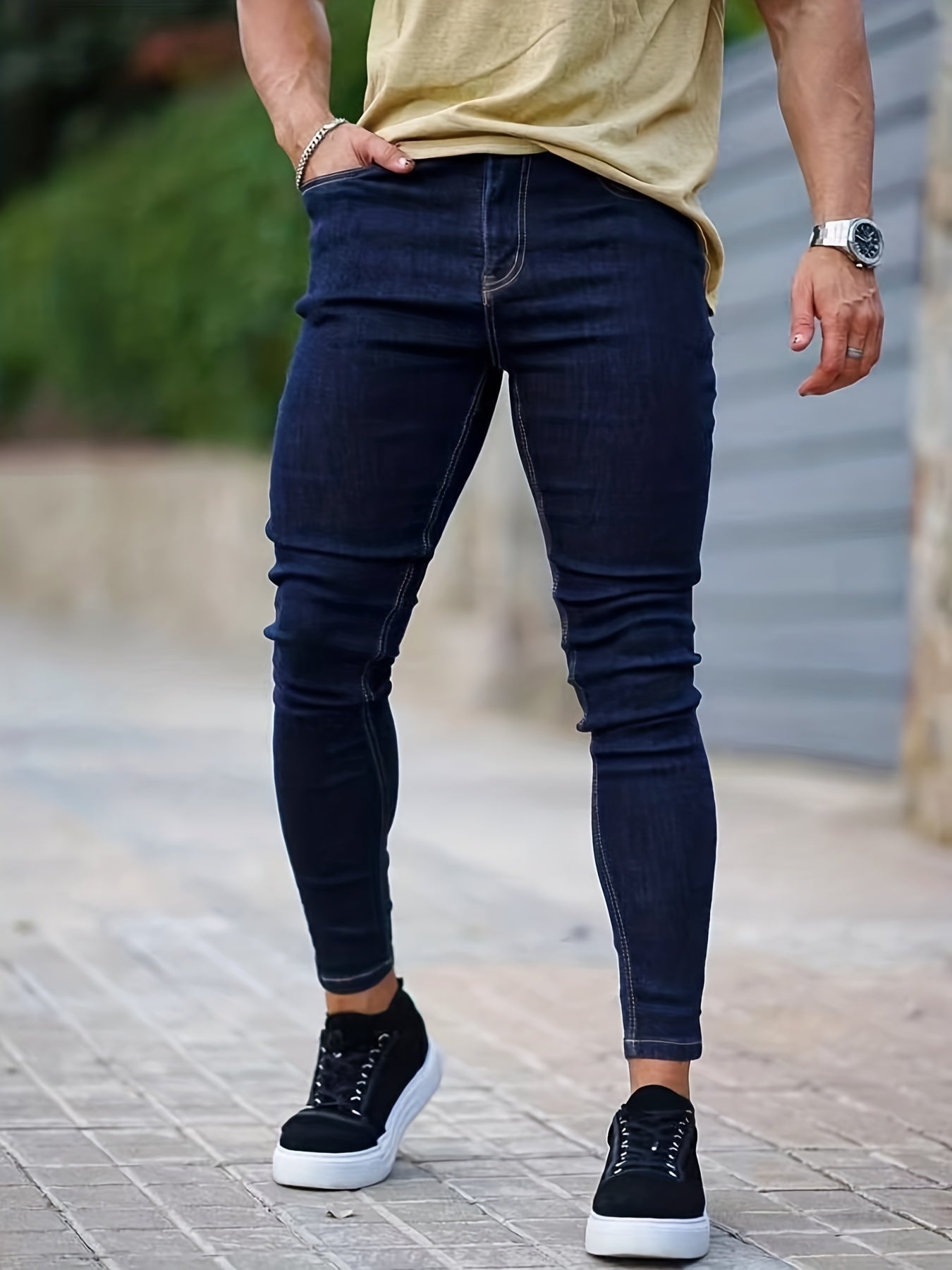 Men's Classic Slim Fit Stretch Denim Jeans