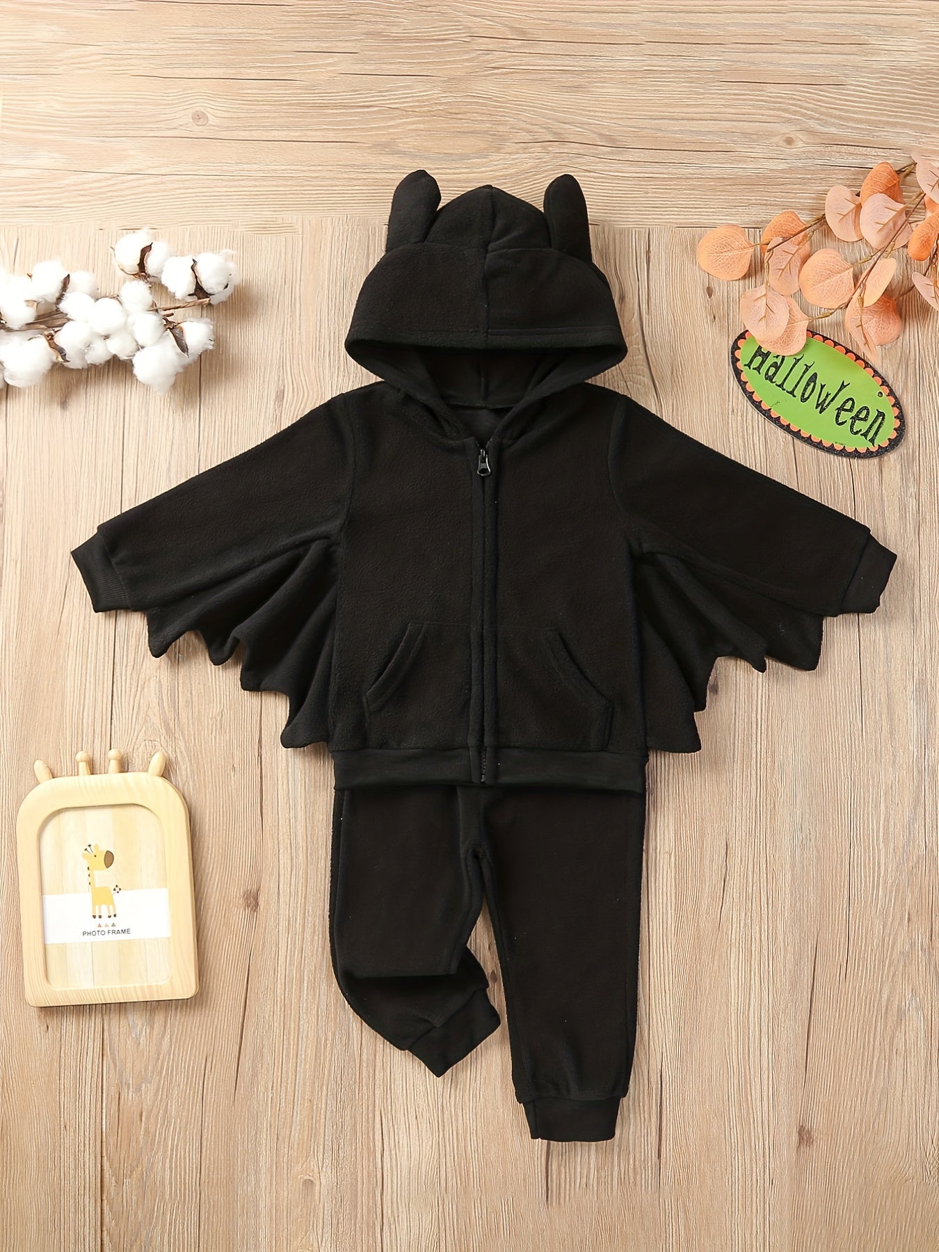 Toddler Boy's Halloween Style 2pcs Zip Up Hoodie & Sweatpants Set