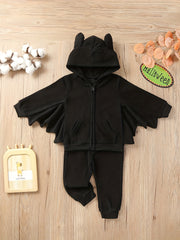 Toddler Boy's Halloween Style 2pcs Zip Up Hoodie & Sweatpants Set