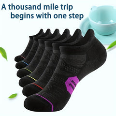 6 Pairs Men's Low Cut Sports Socks Daily Casual Boat Socks