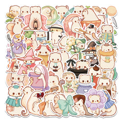50 Sheets Cute Cartoon Squirrel Stickers Waterproof Non Slip for Notebooks Cups