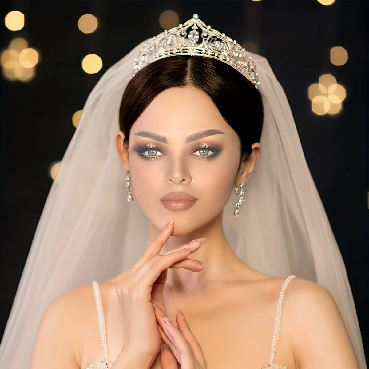 Bridal Rhinestone Crystal Crown Tiara Wedding Hair Accessories