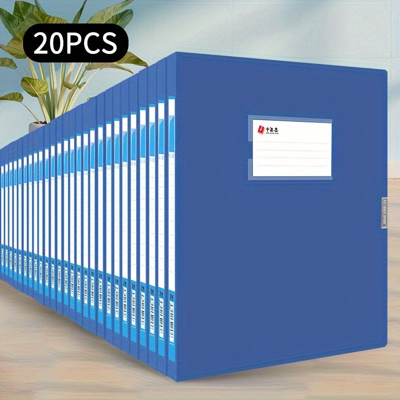 20pcs Plastic File Storage Box Document Holder Office Supplies